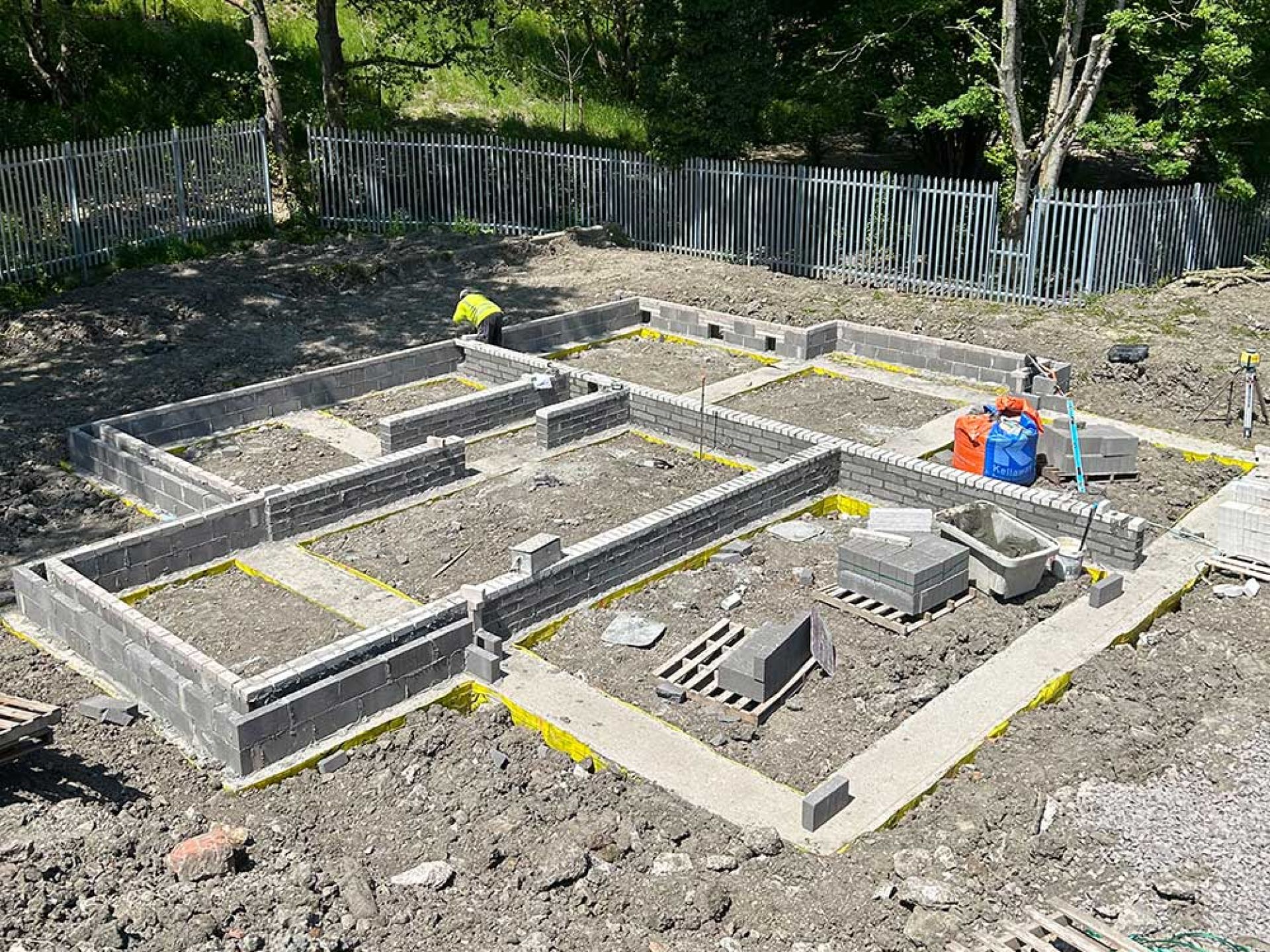 Foundations of a soon to be five bedroom manor house in bourton hill dorset.