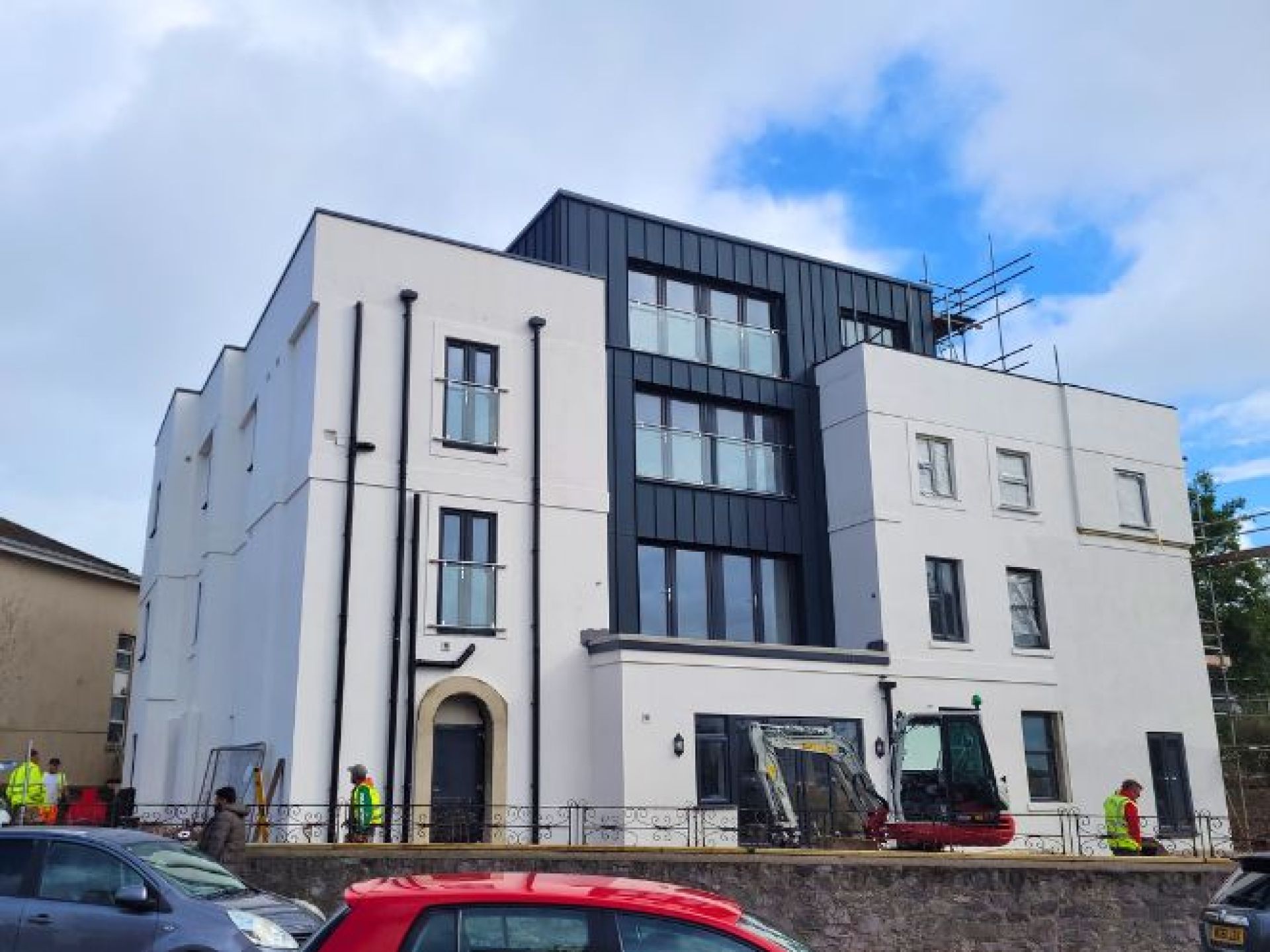 Completed Exterior of Hotel Conversion to Apartments
