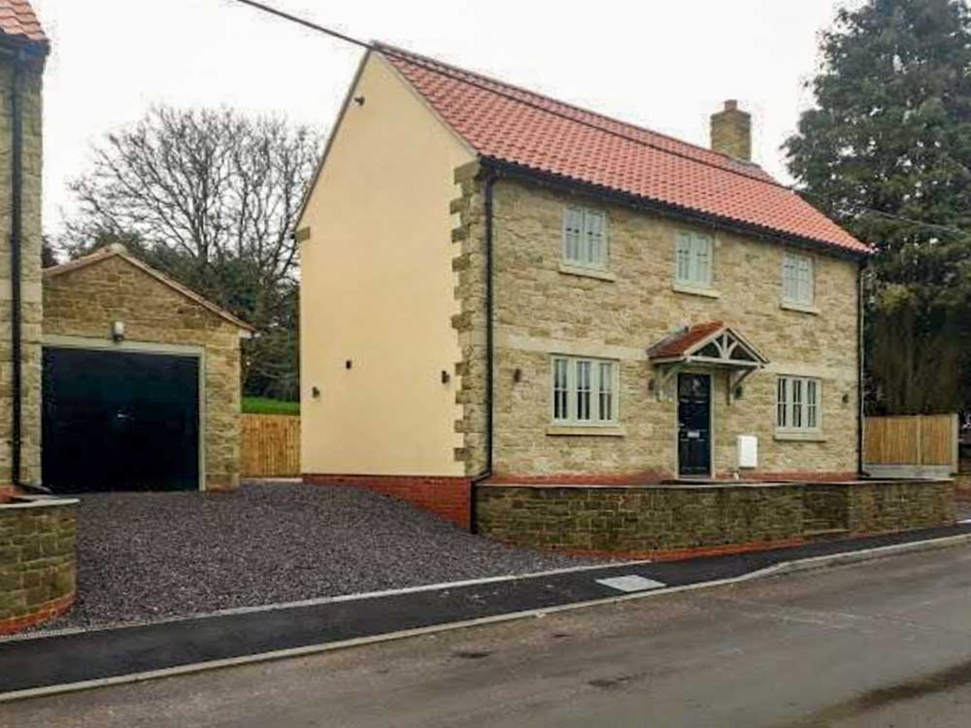 New detached house completed with garage.